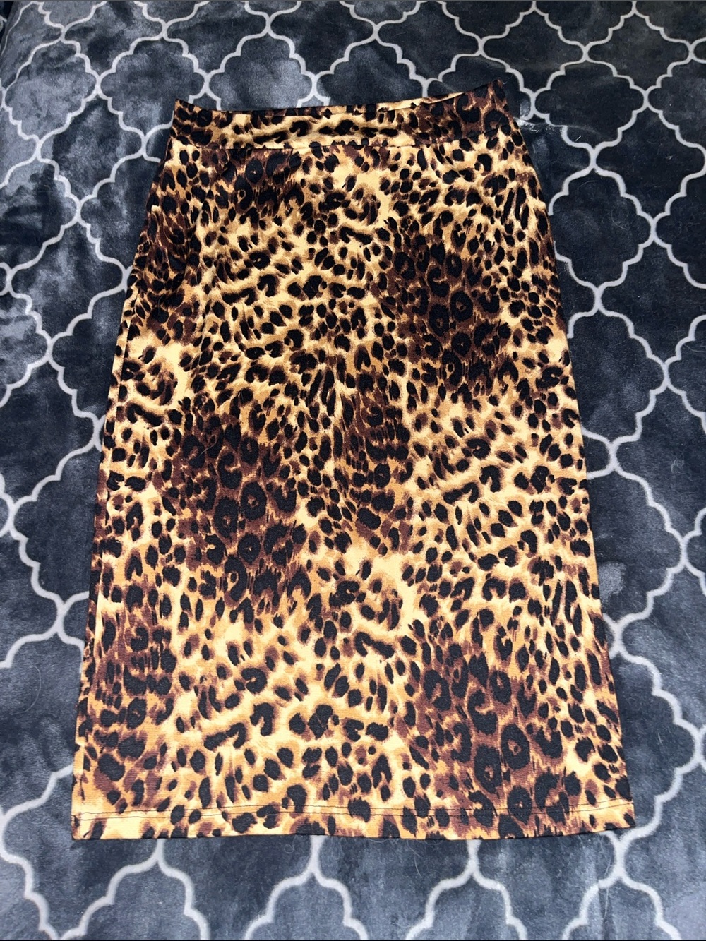 Animal Print Pencil Skirt in Brown and Black